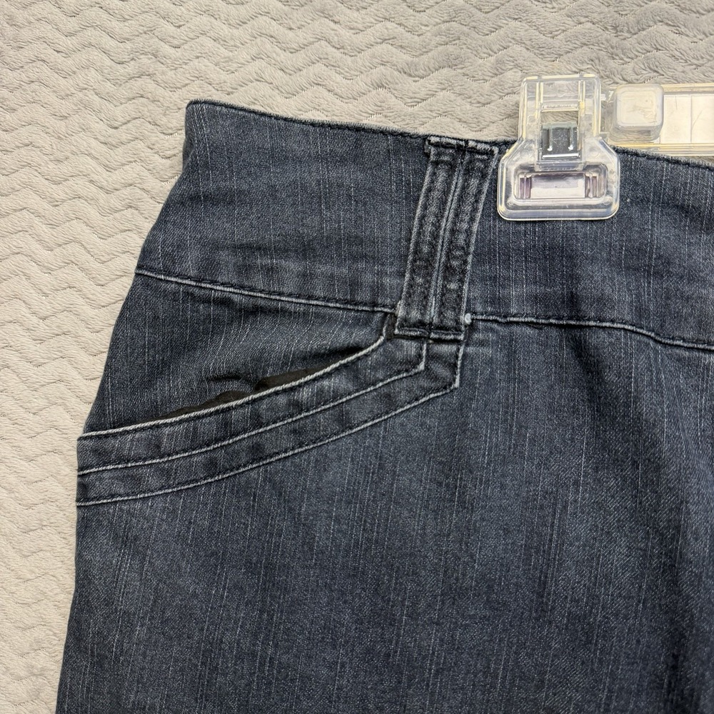 Denim Skirt Women's Size XL Medium Wash Pockets Utility Chic Boho Americana - Picture 2 of 10